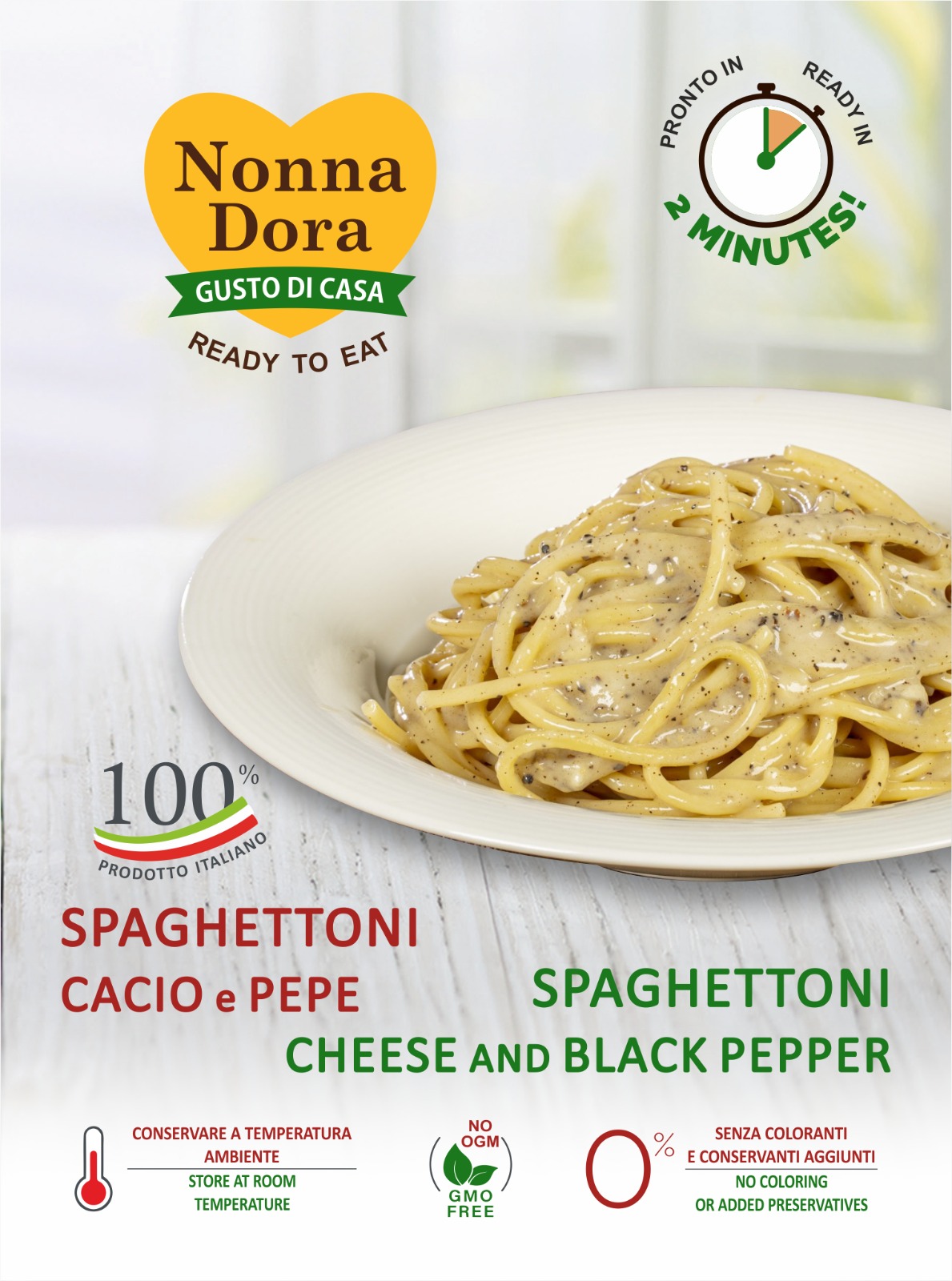 Spaghettoni Cheese and Black Pepper