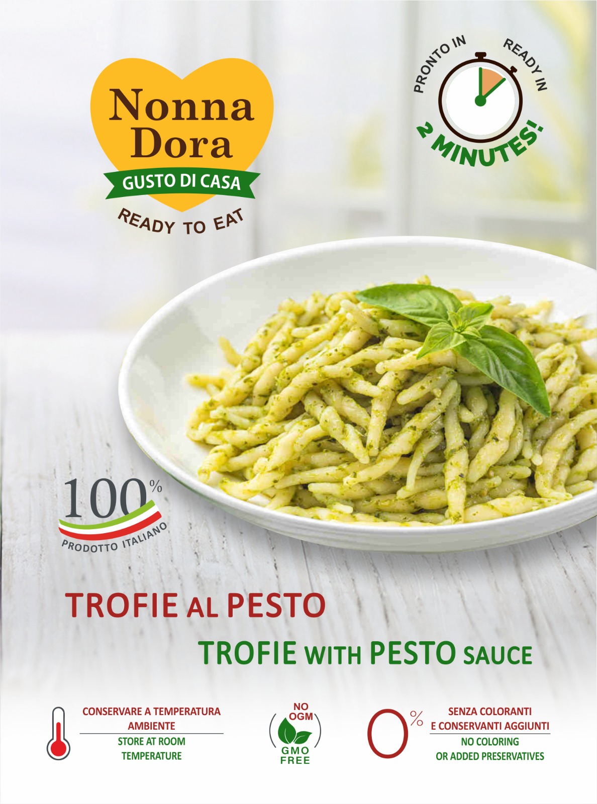 Trofie with pesto sauce